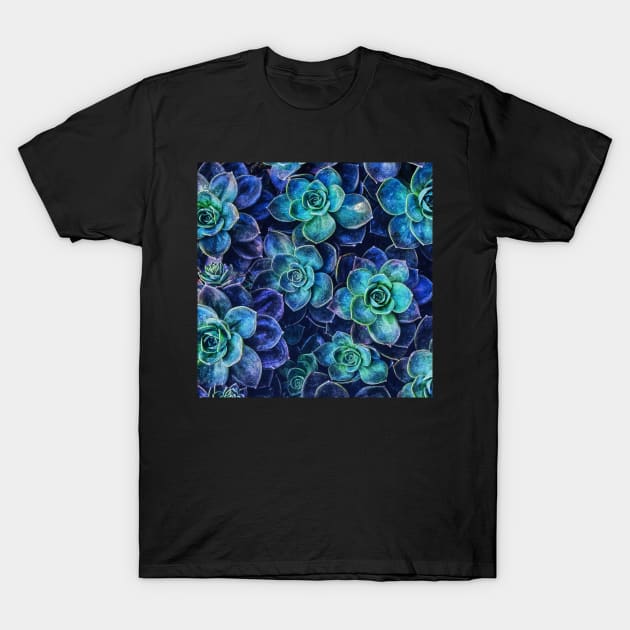 Blue and Green T-Shirt by perkinsdesigns